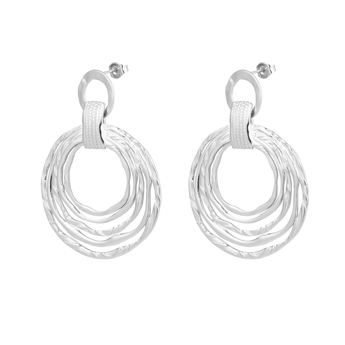 Ronde oorbellen zilver