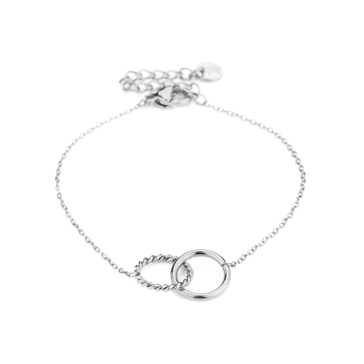 verbonden armband zilver