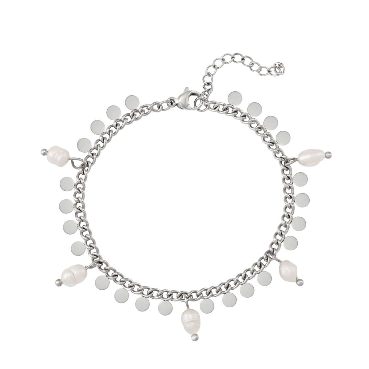 pareltjes armband zilver