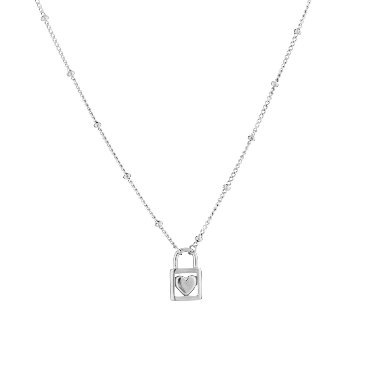 slotjes ketting zilver