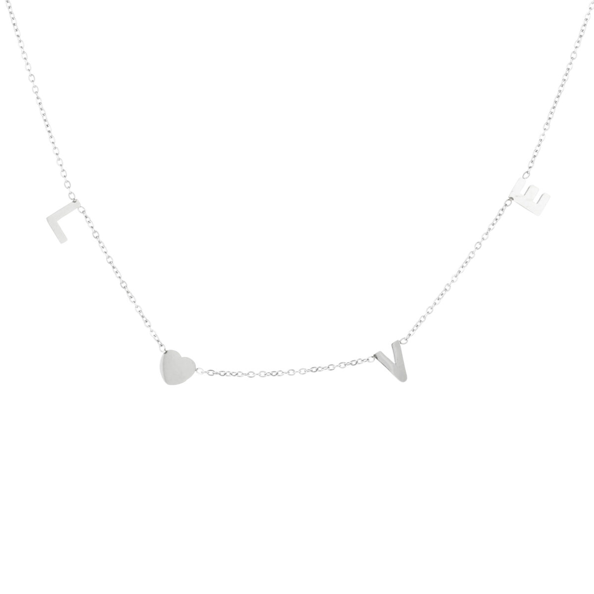 L.O.V.E. ketting zilver